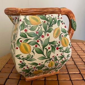 Antique Pitcher with Lemons & Berries